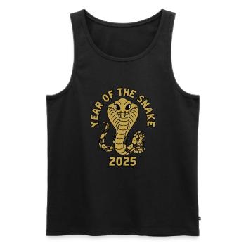 Chinesisches Jahr 2025 Jahr der Schlange - Männer Premium Bio Tank Top - Schwarz - Vorne - Michal (187cm)