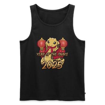 Chinesisches Jahr 2025 Jahr der Schlange - Männer Premium Bio Tank Top - Schwarz - Vorne - Michal (187cm)