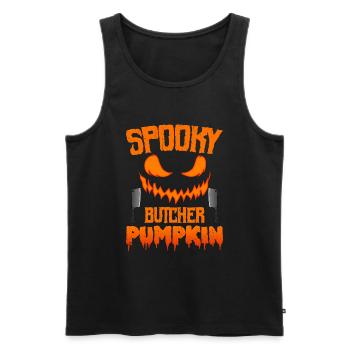 Halloween Butcher Halloween Butcher - Men's Premium Organic Tank Top - black - Front - Michal (187cm)