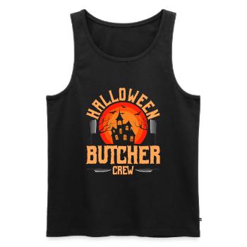 Boucher d'Halloween Boucher d'Halloween - Débardeur bio Premium Homme - noir - Devant - Michal (187cm)
