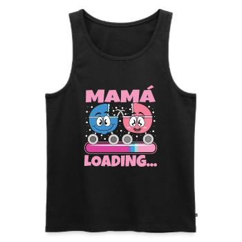 scMama 2024 Expectant Mother Pregnancy - Men's Premium Organic Tank Top - black - Front - Michal (187cm)