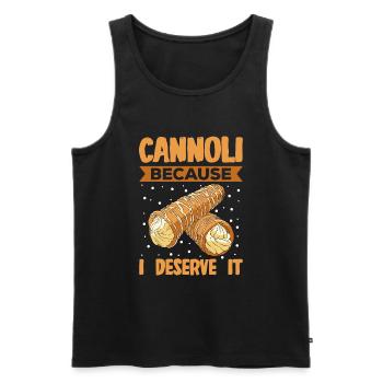 Cannoli Cannolo - Débardeur bio Premium Homme - noir - Devant - Michal (187cm)