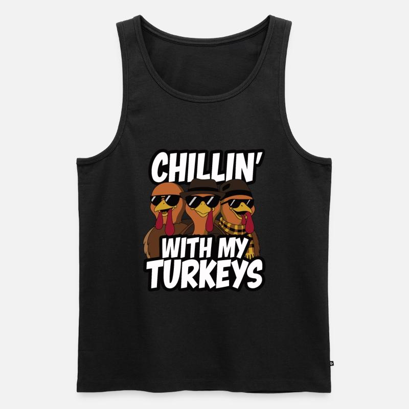 Lustiger Thanksgiving Truthahn - Männer Premium Bio Tank Top - undefined