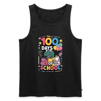 100th Day Of School 100 Day Of School Kids - Men's Premium Organic Tank Top - black - Front - AI Model Male 178 light (178cm)