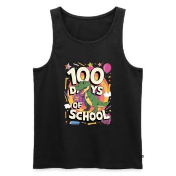 100th Day Of School 100 Day Of School Kids - Men's Premium Organic Tank Top - black - Front - AI Model Male 178 light (178cm)