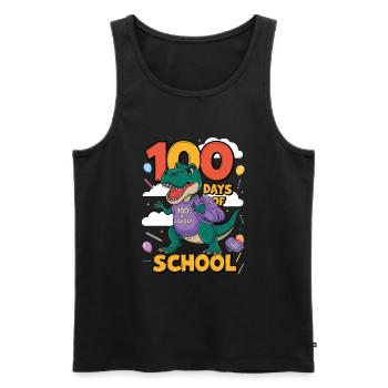 100th Day Of School 100 Day Of School Kids - Men's Premium Organic Tank Top - black - Front - AI Model Male 178 light (178cm)