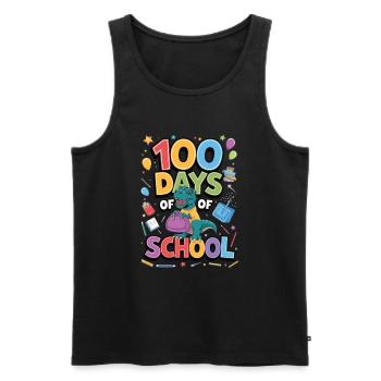 100th Day Of School 100 Day Of School Kids - Men's Premium Organic Tank Top - black - Front - AI Model Male 178 light (178cm)