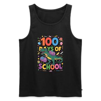 100th Day Of School 100 Day Of School Kids - Men's Premium Organic Tank Top - black - Front - AI Model Male 178 light (178cm)