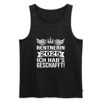 Pension 2025 Pensioner 2025 Pension 2025 - Men's Premium Organic Tank Top - black - Front - AI Model Male 178 light (178cm)