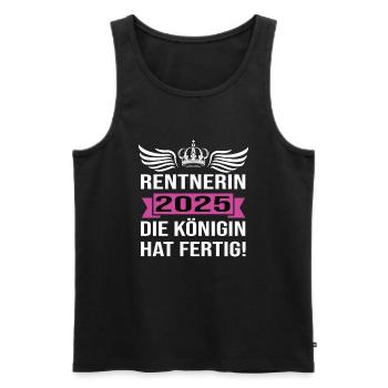 Pension 2025 Pensioner 2025 Pension 2025 - Men's Premium Organic Tank Top - black - Front - AI Model Male 178 light (178cm)