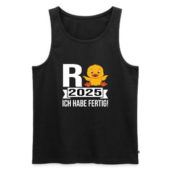 Pension 2025 Pensionärin 2025 Rente 2025 - Männer Premium Bio Tank Top - Schwarz - Vorne - AI Model Male 178 light (178cm)