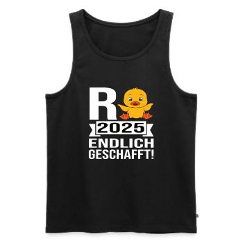 Pension 2025 Pensioner 2025 Pension 2025 - Men's Premium Organic Tank Top - black - Front - AI Model Male 178 light (178cm)