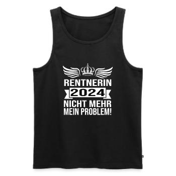 Pension 2025 Pensioner 2025 Pension 2025 - Men's Premium Organic Tank Top - black - Front - AI Model Male 178 light (178cm)