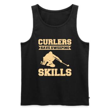 Curling Sport Curling - Männer Premium Bio Tank Top - Schwarz - Vorne - AI Model Male 178 light (178cm)