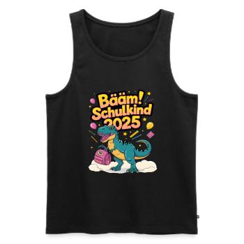 Schulkind 2025 Einschulung Schulanfang - Männer Premium Bio Tank Top - Schwarz - Vorne - Michal (187cm)