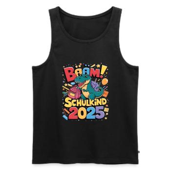 School Child 2025 School Enrollment Back to School - Men's Premium Organic Tank Top - black - Front - Michal (187cm)