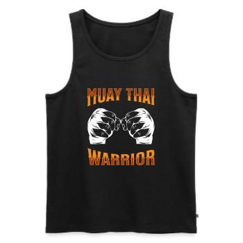 Muay Thai Boxe Muay Thai - Débardeur bio Premium Homme - noir - Devant - AI Model Male 178 light (178cm)