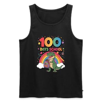 100th Day Of School 100 Day Of School Kids - Men's Premium Organic Tank Top - black - Front - AI Model Male 178 light (178cm)