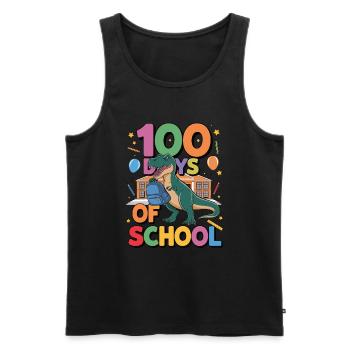 100th Day Of School 100 Day Of School Kids - Men's Premium Organic Tank Top - black - Front - AI Model Male 178 light (178cm)