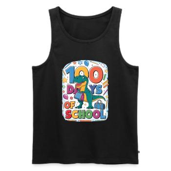 100e jour d’école 100 jour d’école des enfants - Débardeur bio Premium Homme - noir - Devant - Michal (187cm)
