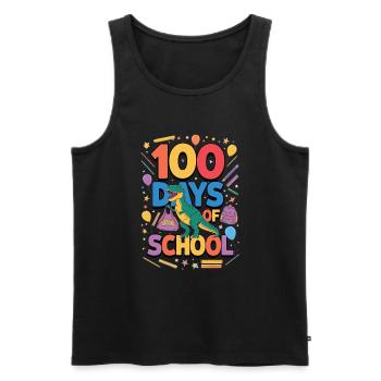 100th Day Of School 100 Day Of School Kids - Men's Premium Organic Tank Top - black - Front - AI Model Male 178 light (178cm)