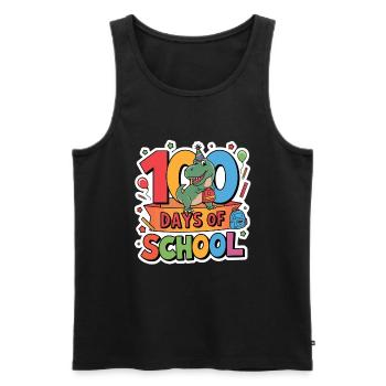 100e jour d’école 100 jour d’école des enfants - Débardeur bio Premium Homme - noir - Devant - Michal (187cm)