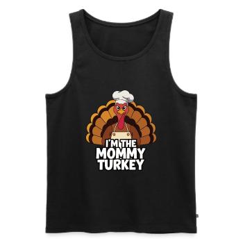 Mommy Turkey Thanksgiving - Men's Premium Organic Tank Top - black - Front - Michal (187cm)