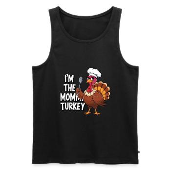 Mommy Turkey Thanksgiving - Männer Premium Bio Tank Top - Schwarz - Vorne - Michal (187cm)