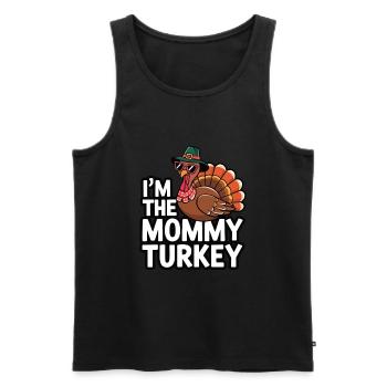 Mommy Turkey Thanksgiving - Männer Premium Bio Tank Top - Schwarz - Vorne - Michal (187cm)