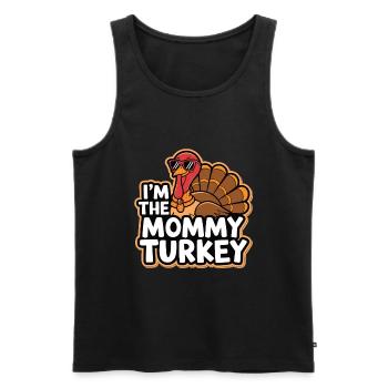 Mommy Turkey Thanksgiving - Men's Premium Organic Tank Top - black - Front - Michal (187cm)