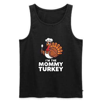 Mommy Turkey Thanksgiving - Men's Premium Organic Tank Top - black - Front - Michal (187cm)