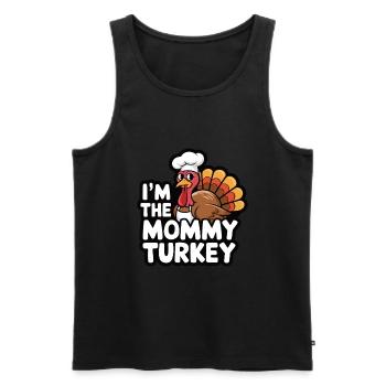 Mommy Turkey Thanksgiving - Männer Premium Bio Tank Top - Schwarz - Vorne - Michal (187cm)