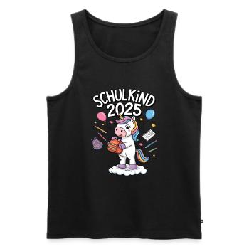 Schulkind 2025 Einschulung Schulanfang - Männer Premium Bio Tank Top - Schwarz - Vorne - Michal (187cm)