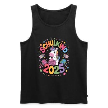 School Child 2025 School Enrollment Back to School - Men's Premium Organic Tank Top - black - Front - Michal (187cm)