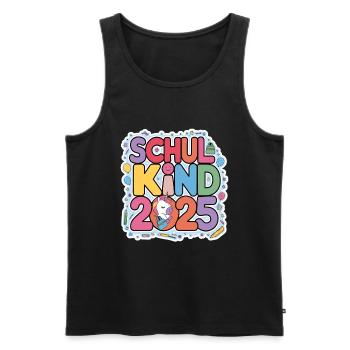 School Child 2025 School Enrollment Back to School - Men's Premium Organic Tank Top - black - Front - Michal (187cm)