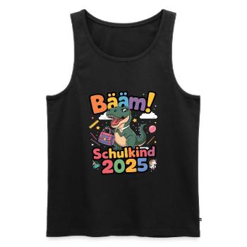 Schulkind 2025 Einschulung Schulanfang - Männer Premium Bio Tank Top - Schwarz - Vorne - Michal (187cm)