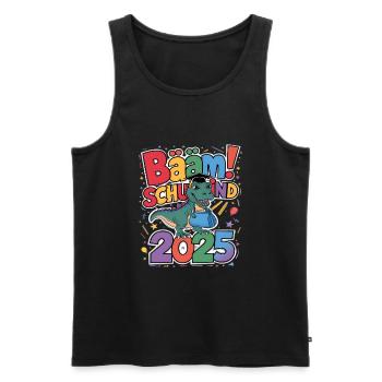 Schulkind 2025 Einschulung Schulanfang - Männer Premium Bio Tank Top - Schwarz - Vorne - Michal (187cm)