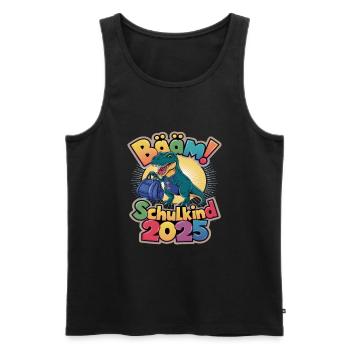 Schulkind 2025 Einschulung Schulanfang - Männer Premium Bio Tank Top - Schwarz - Vorne - Michal (187cm)