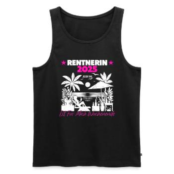 Rente Ruhestand Rentner Geschenk - Männer Premium Bio Tank Top - Schwarz - Vorne - Michal (187cm)