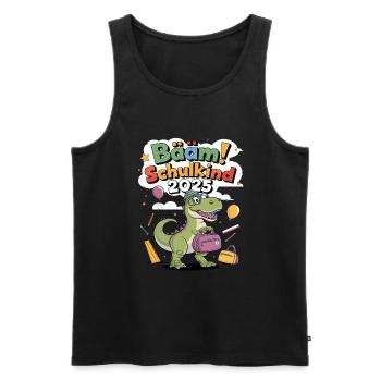 Schulkind 2025 Einschulung Schulanfang - Männer Premium Bio Tank Top - Schwarz - Vorne - Michal (187cm)