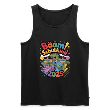 Schulkind 2025 Einschulung Schulanfang - Männer Premium Bio Tank Top - Schwarz - Vorne - Michal (187cm)