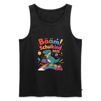 Schulkind 2025 Einschulung Schulanfang - Männer Premium Bio Tank Top - Schwarz - Vorne - Michal (187cm)