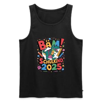 Schulkind 2025 Einschulung Schulanfang - Männer Premium Bio Tank Top - Schwarz - Vorne - Michal (187cm)