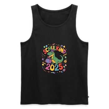School Child 2025 School Enrollment Back to School - Men's Premium Organic Tank Top - black - Front - Michal (187cm)