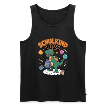 School Child 2025 School Enrollment Back to School - Men's Premium Organic Tank Top - black - Front - Michal (187cm)