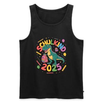 Schulkind 2025 Einschulung Schulanfang - Männer Premium Bio Tank Top - Schwarz - Vorne - Michal (187cm)
