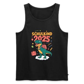 Schulkind 2025 Einschulung Schulanfang - Männer Premium Bio Tank Top - Schwarz - Vorne - Michal (187cm)