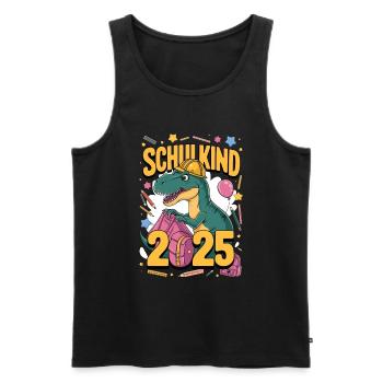 School Child 2025 School Enrollment Back to School - Men's Premium Organic Tank Top - black - Front - Michal (187cm)
