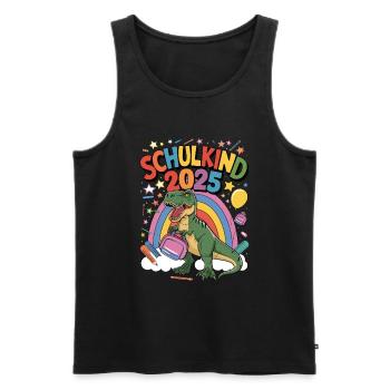 Schulkind 2025 Einschulung Schulanfang - Männer Premium Bio Tank Top - Schwarz - Vorne - Michal (187cm)
