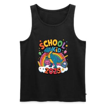 Schulkind 2025 Einschulung Schulanfang - Männer Premium Bio Tank Top - Schwarz - Vorne - Michal (187cm)